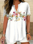 Casual Cotton Shawl Collar Loose Blouse