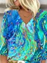 Casual Abstract Graphic Blouse