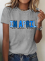 In April We Wear Blue Cotton T-Shirt