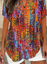 Cotton Elegant Shawl Collar Loose Blouse