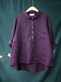 Women's Spring Printed Casual Half Collar Button Shirt