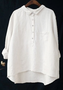 Women's Spring Printed Casual Half Collar Button Shirt