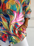 Women's Long Sleeve Shirt Spring/Fall As Picture Phoenix Buckle Shirt Collar Daily Going Out Casual Top