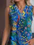 Psychedelic Art V Neck Loose Street Tank Top