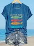 Women's Gulf of Mexico Print V-Neck T-Shirt