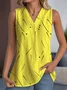 V Neck Loose Street Cotton-Blend Tank Top