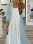 Women's Spring Printed Two-Piece Dress