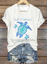 Women's Gulf of Mexico Print V-Neck T-Shirt