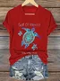 Women's Gulf of Mexico Print V-Neck T-Shirt