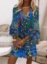 Vacation Ethnic Dress With No