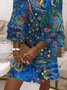 Vacation Ethnic Dress With No