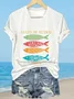 Women's Gulf of Mexico Print V-Neck T-Shirt