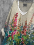 Women's Long Sleeve Blouse Spring/Fall As Picture Floral Printing V Neck Daily Going Out Casual Top