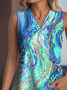 Striped Cotton-Blend Casual Tank Top