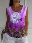 Crew Neck Loose Butterfly Casual T-Shirt