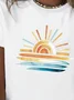 Casual Regular Fit Cotton Scenery T-Shirt