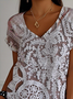 Casual V Neck Jersey T-Shirt