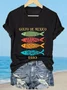 Women's Gulf of Mexico Print V-Neck T-Shirt