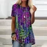 Crew Neck Regular Fit Geometric Casual T-Shirt
