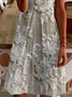Women's Floral Print Casual V-Neck Short Sleeve Dress