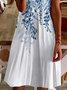 Women's Floral Print Casual V-Neck Short Sleeve Dress