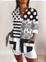 Color Block Casual Shirt Collar Regular Fit Shirt