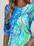 Loose Gradient Pattern Casual T-Shirt