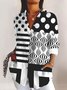Color Block Casual Shirt Collar Regular Fit Shirt