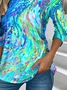 Loose Gradient Pattern Casual T-Shirt