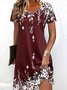 Casual Crew Neck Dress With No