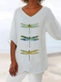 Women's Dragonfly Printed Casual Blouse