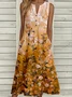 Gradient Pattern Casual Loose Dress With No