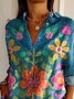 Casual Cotton Floral Shirt
