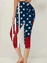 Independence Day Regular Fit Casual Cotton Leggings