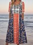 Cotton Casual Regular Fit Crew Neck Dress With No