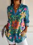Casual Cotton Floral Shirt
