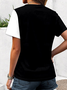 V Neck Casual Regular Fit T-Shirt