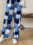 Casual Loose Abstract Graphic Pants