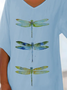Women's Dragonfly Printed Casual Blouse