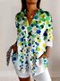 Shirt Collar Casual Regular Fit Geometric Shirt