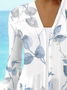 Women's Floral Print Casual Half Sleeve Cardigan