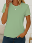 Women's Casual Round Neck Short Sleeve T-Shirt