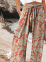 Loose Floral Casual Pants