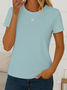 Women's Casual Round Neck Short Sleeve T-Shirt