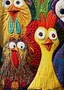 Chicken color long sleeves shirt