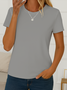 Women's Casual Round Neck Short Sleeve T-Shirt