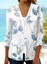 Women's Floral Print Casual Half Sleeve Cardigan