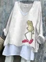 Loose Animal Linen T-Shirt