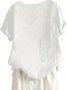 Elegant Crew Neck Dragonfly Blouse