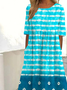 Casual Loose Crew Neck Dress With No